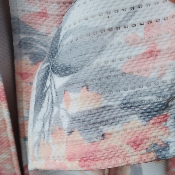 Alfred Dunner Pink and Gray Floral Jacket - Picture 5 of 9